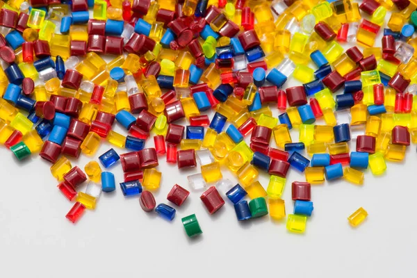 Resinas Polímero Plástico Diferentes Colores — Foto de Stock