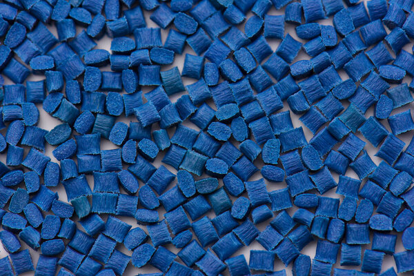 navy blue / turquoise plastic polymer resin compound with glass-fibre