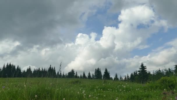 Timelapse Nuvens Estão Movendo Nas Montanhas — Vídeo de Stock
