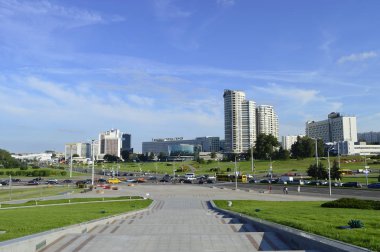 Şehir merkezinde. Minsk, Beyaz Rusya