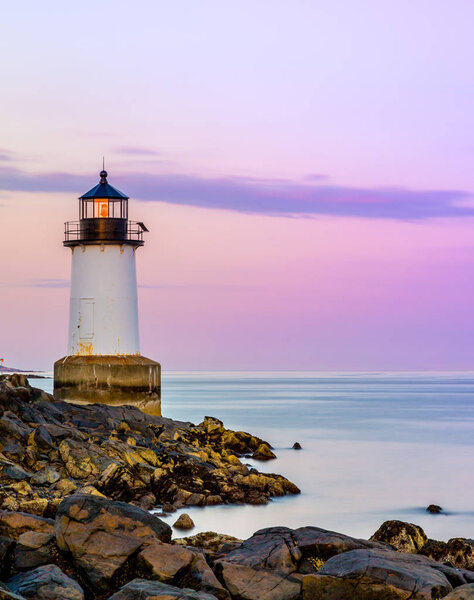 This summer photo of Fort Pickering Lighthouse is loactated in Salem Massachusetts. It is also known as Winter Island Light and it was constructed in 1871!