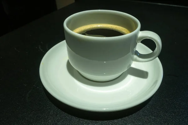 Kaffe Vacker Kopp Kaffe Isolerad Black Kopia Utrymme — Stockfoto