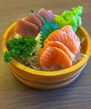 Geleneksel Japon yemekleri. Yakın çekim