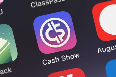 London, Büyük Britanya - 29 Eylül 2018: Screenshot-in hareket eden app parayı göster - Zentertain Ltd üzerinden gerçek para kazanmak..