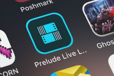 London, Büyük Britanya - 29 Eylül 2018: ekran görüntüsü Adobe mobil uygulaması Adobe Prelude Live Logger.