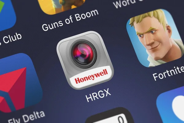 Londres Reino Unido Septiembre 2018 Captura Pantalla Aplicación Móvil Honeywell — Foto de Stock