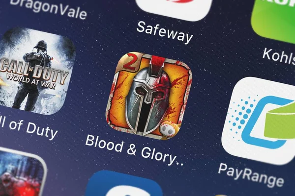 London Wielka Brytania Września 2018 Zrzut Ekranu Aplikacji Mobilnej Krwi — Zdjęcie stockowe