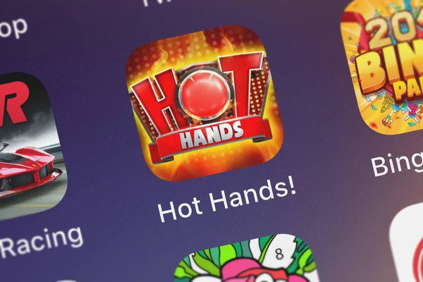 Лондон Великобритания Сентября 2018 Года Икона Мобильного Приложения Hot Hands — стоковое фото