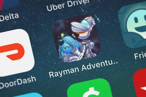 Лондон Великобританія Вересня 2018 Скріншот Rayman Пригоди Мобільний Додаток Від — стокове фото