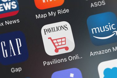 London, United Kingdom - September 29, 2018: Screenshot of the mobile app Pavilions Online Shopping from Albertsons Companies, LLC. clipart
