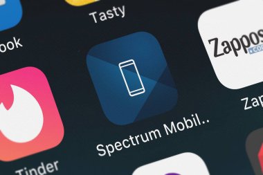 London, Büyük Britanya - 29 Eylül 2018: simge bir iPhone mobil App My spektrum cep telefonunuzdan Charter iletişim.