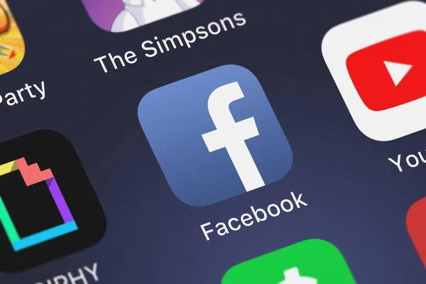 Londýn Velká Británie Září 2018 Screenshot Mobilní Aplikace Facebook Facebook — Stock fotografie