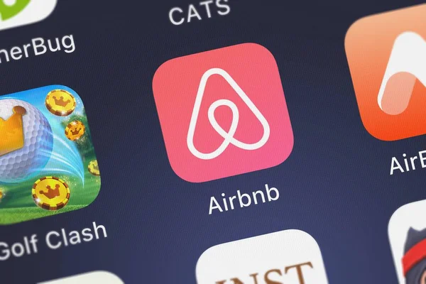 Londres Royaume Uni Septembre 2018 Application Mobile Airbnb Airbnb Inc — Photo