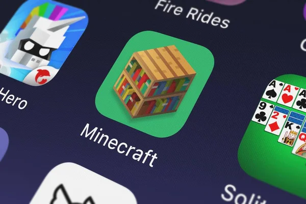 London Storbritannien September 2018 Ikonen För Appen Minecraft Utbildningsutgåva Från — Stockfoto
