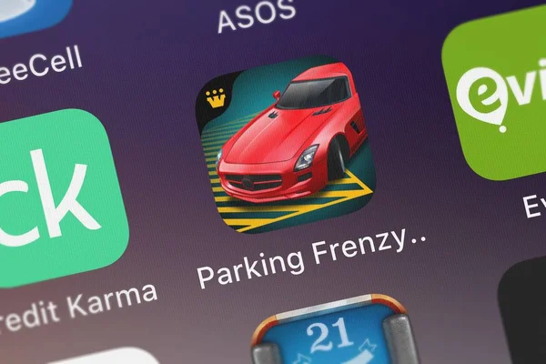 London Büyük Britanya Eylül 2018 Simge Mobil App Parking Frenzy — Stok fotoğraf