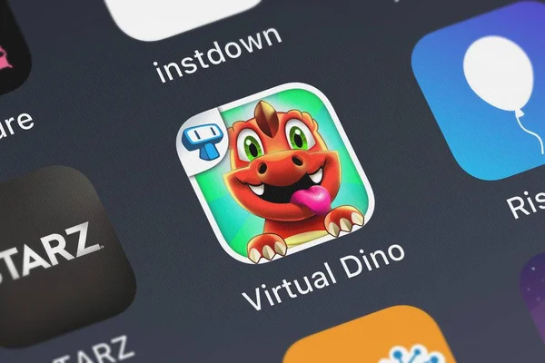 Londres Royaume Uni Septembre 2018 Icône Application Mobile Virtual Dino — Photo