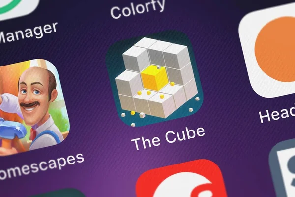 London Verenigd Koninkrijk September 2018 Screenshot Van Mobiele App Cube — Stockfoto