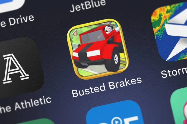 London United Kingdom September 2018 Busted Brakes Mobile App Ketchapp — Stock Photo, Image