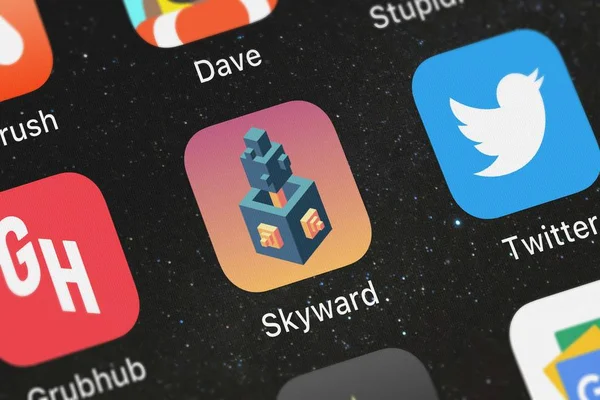 Лондон Великобританія Вересня 2018 Скріншот Skyward Мобільний Додаток Від Ketchapp — стокове фото