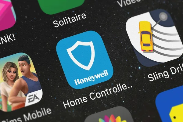 Londres Reino Unido Septiembre 2018 Captura Pantalla Aplicación Móvil Honeywell — Foto de Stock