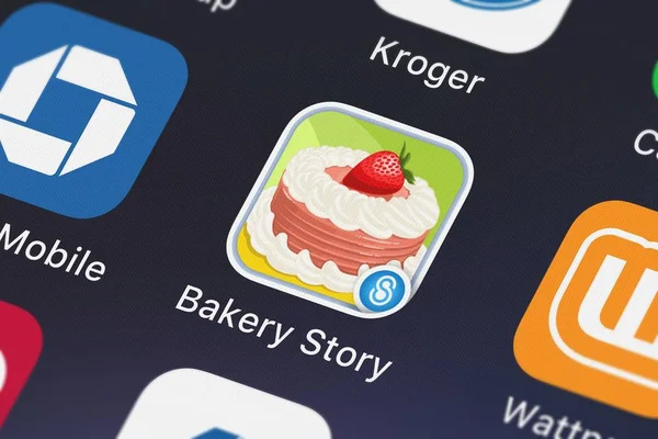 Londres Royaume Uni Septembre 2018 Icône Application Mobile Bakery Story — Photo
