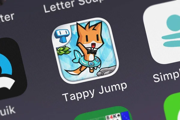 Londres Royaume Uni Septembre 2018 Application Mobile Tappy Jump Mega — Photo