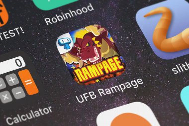 London, Büyük Britanya - 29 Eylül 2018: Screenshot-in benim Ufb Rampage mobil app iphone üzerinde simgesinden Tapps teknoloji da Informao sena.. 