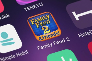London, Büyük Britanya - 29 Eylül 2018: yakın çekim çekim Ludia aile kan davası 2 uygulama simgesini bir iphone üzerinde. 