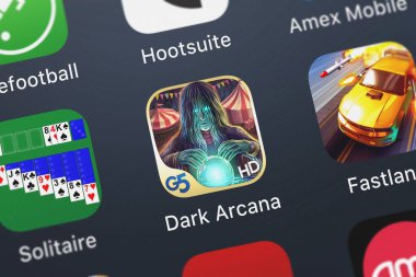 London, United Kingdom - September 29, 2018: Screenshot of the mobile app Dark Arcana: The Carnival HD from G5 Entertainment AB. clipart