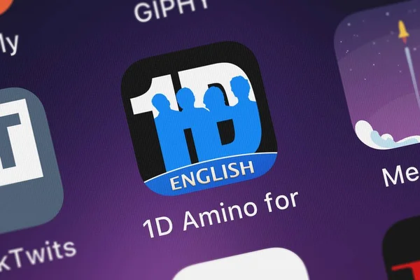 Londres Reino Unido Septiembre 2018 Amino One Direction Mobile App — Foto de Stock