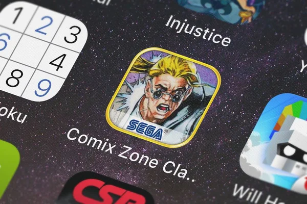 London Wielka Brytania Września 2018 Ikona Comix Zone Classic Sega — Zdjęcie stockowe