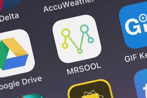 London Wielka Brytania Września 2018 Zbliżenie Ikony Mrsool Mrsool Iphone — Zdjęcie stockowe