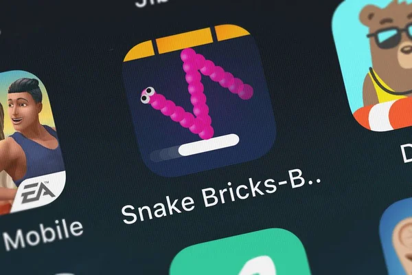 London Wielka Brytania Września 2018 Strzał Zbliżenie Ikony Aplikacji Snake — Zdjęcie stockowe