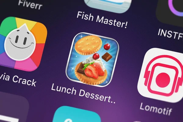 Лондон Великобританія Вересня 2018 Скріншот Обід Десерт Харчування Maker Ігри — стокове фото