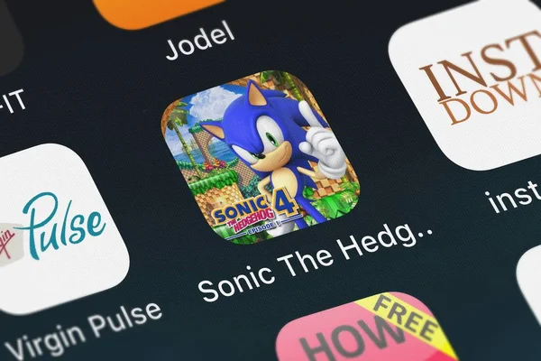 Londres Royaume Uni Septembre 2018 Application Mobile Sonic Hedgehog Episode — Photo