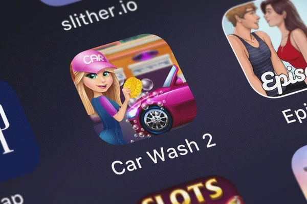 Londres Reino Unido Setembro 2018 Captura Tela Car Wash Cars — Fotografia de Stock