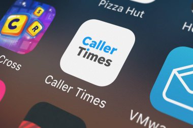 London, Büyük Britanya - 29 Eylül 2018: simge bir iPhone mobil App Gannett zamanlardan arayan.