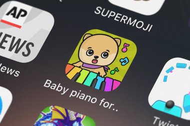 London, Büyük Britanya - 30 Eylül 2018: simgesi hareket eden app bebek piyano çocuklar küçük çocuklardan Bimi Boo - erkek ve kız Llc bir iPhone için oyunlar çocuklar için.