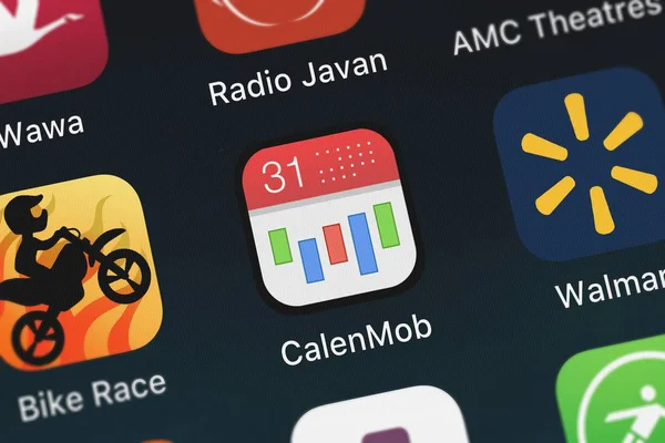 London United Kingdom September 2018 Screenshot Mobile App Calenmob Sync — Stock Photo, Image