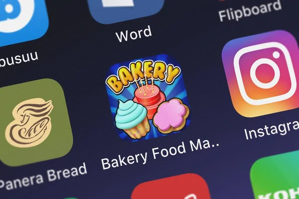 London Storbritannien September 2018 Närbild Skott Appen Bageri Mat Maker — Stockfoto