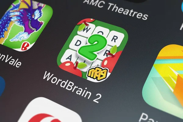 Londres Reino Unido Septiembre 2018 Primer Plano Del Icono Wordbrain — Foto de Stock