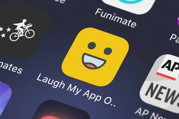 London United Kingdom September 2018 Close Laugh App Lmao Icon — Stock Photo, Image