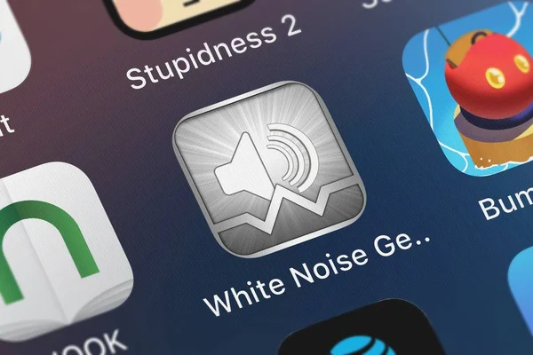 Londres Royaume Uni Septembre 2018 Icône Application Mobile White Noise — Photo