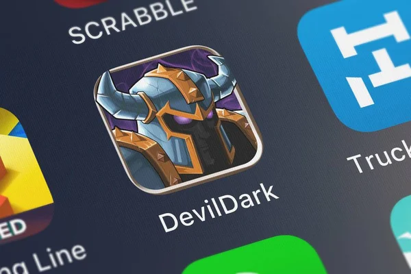 Londra Regno Unito Settembre 2018 Screenshot Dell App Mobile Devildark — Foto Stock