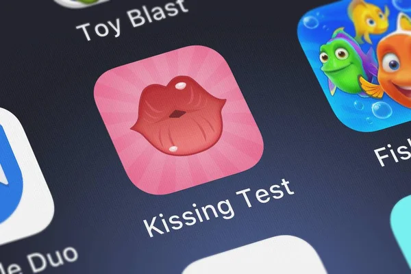 Londra Regno Unito Settembre 2018 App Mobile Kissing Test Free — Foto Stock