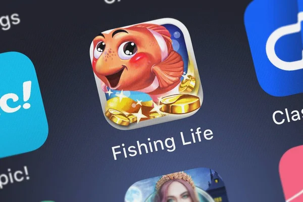 London United Kingdom September 2018 Die Mobile App Fishing Life — Stockfoto