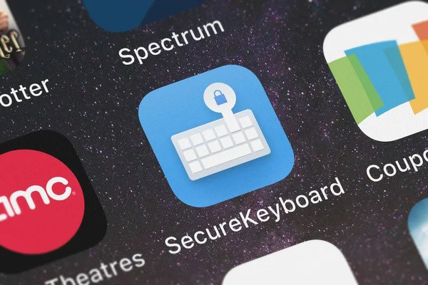 London Wielka Brytania Września 2018 Ikona Aplikacji Mobilnej Securekeyboard Pliku — Zdjęcie stockowe