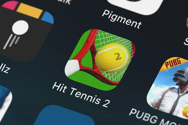 Londres Royaume Uni Septembre 2018 Icône Application Mobile Hit Tennis — Photo