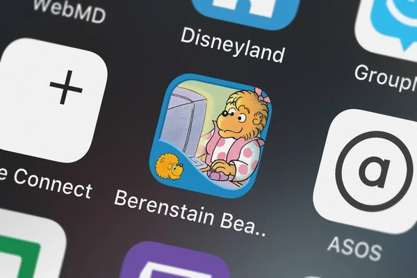 Londres Reino Unido Septiembre 2018 Icono Aplicación Móvil Berenstain Bears — Foto de Stock