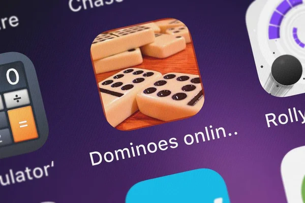London Vereinigtes Königreich September 2018 Nahaufnahme Der Beliebten App Dominosteine — Stockfoto